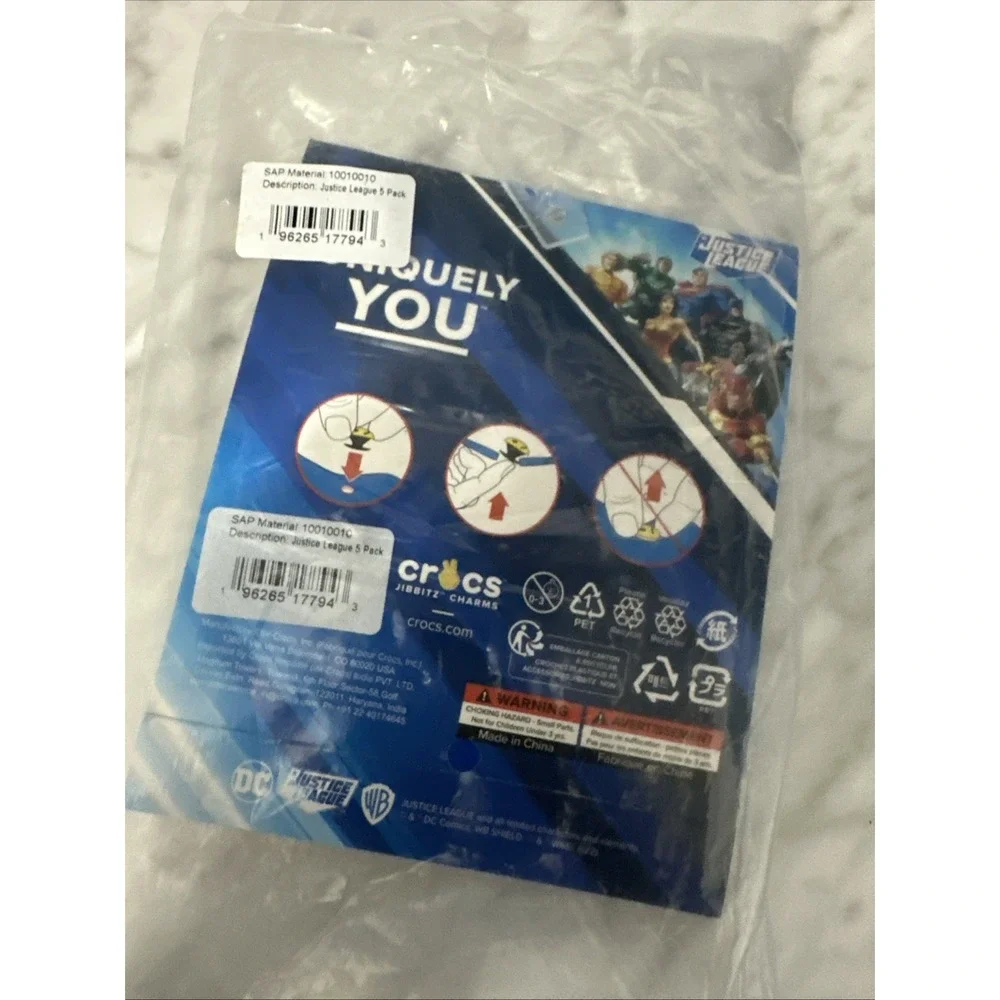 🔥Crocs Authentic Limited Edition‎ DC Justice League Jibbitz Shoe Charms 5 Pack